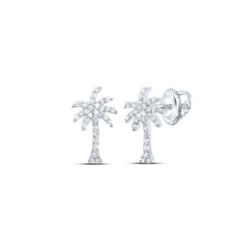 Diamond Stud Earrings in 10K White Gold with Natural Sparkle - Splendid Jewellery