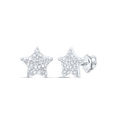 10K White Gold Diamond Earrings with Natural Sparkle - Splendid Jewellery