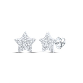 10K White Gold Diamond Earrings with Natural Sparkle - Splendid Jewellery