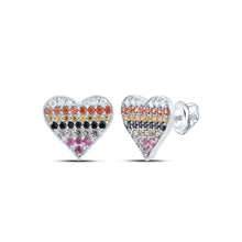Load image into Gallery viewer, 10K White Gold Modern Sapphire Earrings - Splendid Jewellery