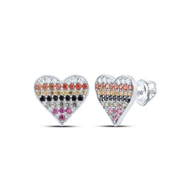 10K White Gold Modern Sapphire Earrings - Splendid Jewellery