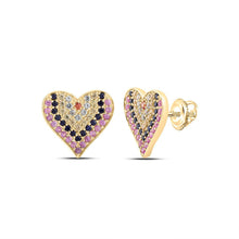 Load image into Gallery viewer, 10K Yellow Gold Modern Sapphire Earrings - Splendid Jewellery