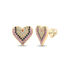 10K Yellow Gold Modern Sapphire Earrings - Splendid Jewellery