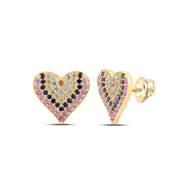 10K Yellow Gold Modern Sapphire Earrings - Splendid Jewellery