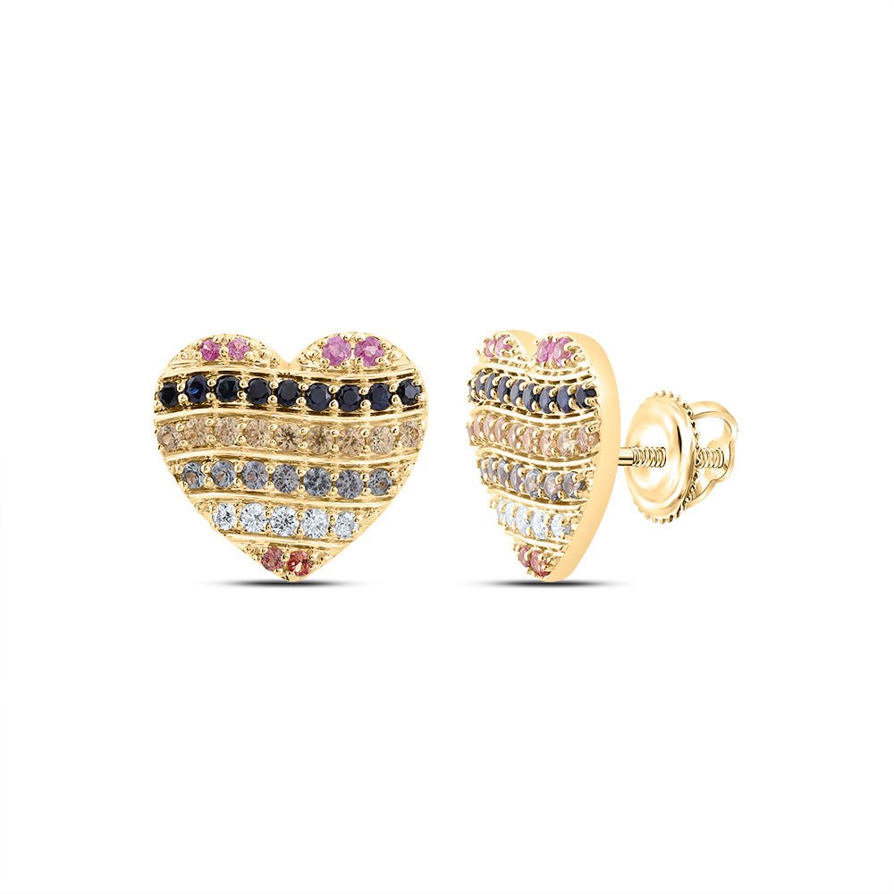 10K Yellow Gold Gift - Ready Sapphire Earrings - Splendid Jewellery