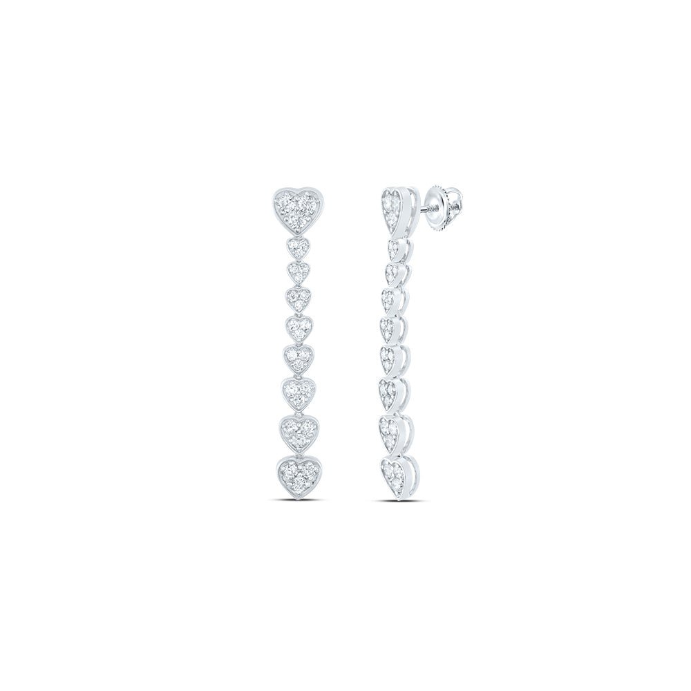 14K White Gold Gift - Ready Diamond Earrings for Everyday Wear - Splendid Jewellery