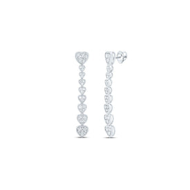 14K White Gold Gift - Ready Diamond Earrings for Everyday Wear - Splendid Jewellery