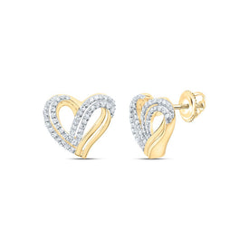 10K Yellow Gold Gift - Ready Diamond Earrings for Everyday Wear - Splendid Jewellery