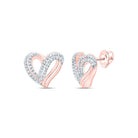 Heart Diamond Earrings 1/3 Cttw - Splendid Jewellery