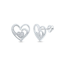 Load image into Gallery viewer, 10K White Gold Diamond Earrings 1/10 Cttw Gift Edition - Splendid Jewellery