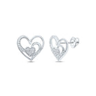10K White Gold Diamond Earrings 1/10 Cttw Gift Edition - Splendid Jewellery