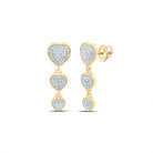 10K Yellow Gold Diamond Earrings 3/4 Cttw - Splendid Jewellery