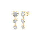 10K Yellow Gold Diamond Earrings 3/4 Cttw - Splendid Jewellery