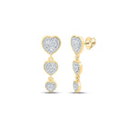10K Yellow Gold Baguette Diamond Earrings with Fine Detail - Splendid Jewellery