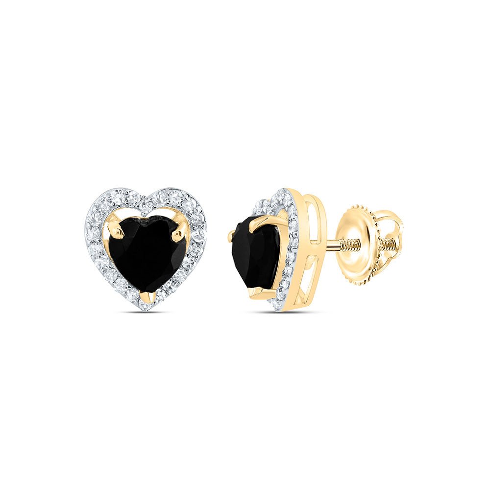 10K Yellow Gold Elegant Earrings with Diamond for Everyday Wear - Splendid Jewellery