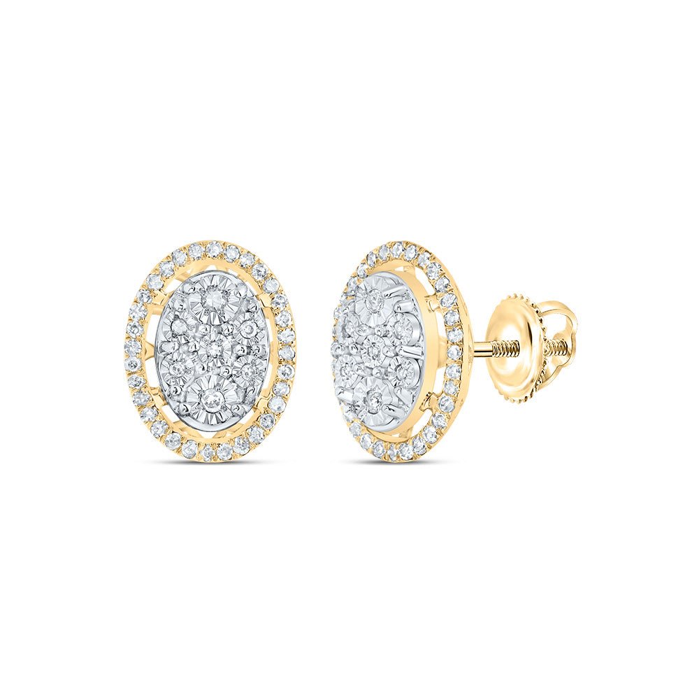 Oval Diamond Stud Earrings 1/4 Cttw - Splendid Jewellery