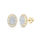 Oval Diamond Stud Earrings 1/4 Cttw - Splendid Jewellery