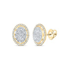 Oval Diamond Stud Earrings 1/4 Cttw - Splendid Jewellery