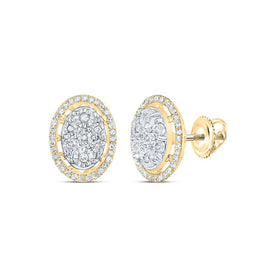Oval Diamond Stud Earrings 1/4 Cttw - Splendid Jewellery