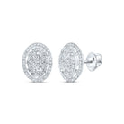 10K White Gold Diamond Stud Earrings 1/4 Cttw - Splendid Jewellery