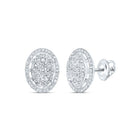 10K White Gold Diamond Stud Earrings 1/4 Cttw - Splendid Jewellery