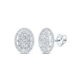 10K White Gold Diamond Stud Earrings 1/4 Cttw - Splendid Jewellery