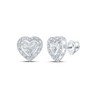 Diamond Stud Earrings in Sterling Silver - Splendid Jewellery