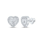 Diamond Stud Earrings in Sterling Silver - Splendid Jewellery