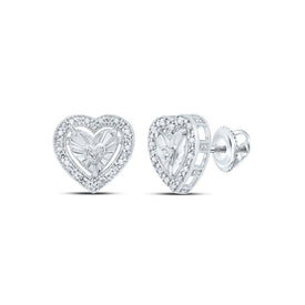 Diamond Stud Earrings in Sterling Silver - Splendid Jewellery