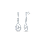 Heart Diamond Earrings in 10K White Gold - Splendid Jewellery