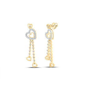 10K Yellow Gold Luxury Diamond Earrings with Fine Detail - Splendid Jewellery