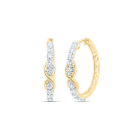 Diamond Hoop Earrings 5/8 Cttw - Splendid Jewellery