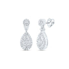 10K White Gold Diamond Earrings for Everyday Wear with Elegant Styling - Splendid Jewellery