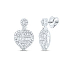 10K White Gold Modern Diamond Earrings with Natural Sparkle - Splendid Jewellery