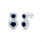 14K White Gold Luxury Blue Sapphire Earrings with Natural Sparkle - Splendid Jewellery
