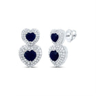 14K White Gold Luxury Blue Sapphire Earrings with Natural Sparkle - Splendid Jewellery