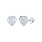 14K White Gold Diamond Stud Earrings 1/3 Cttw Gift Edition - Splendid Jewellery