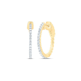 10K Yellow Gold Diamond Earrings for Everyday Wear Gift Edition - Splendid Jewellery