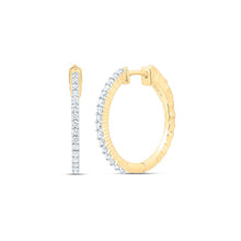 Load image into Gallery viewer, Diamond Hoop Earrings with Natural Sparkle with Natural Sparkle - Splendid Jewellery