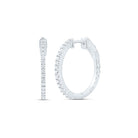 10K White Gold Gift - Ready Diamond Earrings with Elegant Styling - Splendid Jewellery