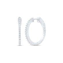Load image into Gallery viewer, 10K White Gold Gift - Ready Diamond Earrings with Elegant Styling - Splendid Jewellery