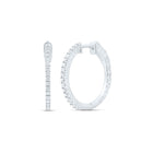 10K White Gold Gift - Ready Diamond Earrings with Elegant Styling - Splendid Jewellery