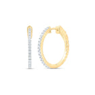 10K Yellow Gold Modern Diamond Earrings Gift Edition - Splendid Jewellery