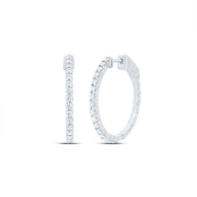Load image into Gallery viewer, 14K White Gold Diamond Earrings for Everyday Wear with Elegant Styling - Splendid Jewellery
