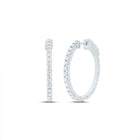 14K White Gold Diamond Earrings for Everyday Wear with Elegant Styling - Splendid Jewellery