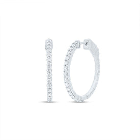 14K White Gold Diamond Earrings for Everyday Wear with Elegant Styling - Splendid Jewellery