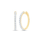 10K Yellow Gold Luxury Diamond Hoop Earrings - Splendid Jewellery