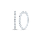 10K White Gold Diamond Hoop Earrings Gift Edition - Splendid Jewellery