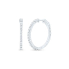 14K White Gold Diamond Hoop Earrings Gift Edition - Splendid Jewellery