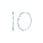 14K White Gold Diamond Hoop Earrings Gift Edition - Splendid Jewellery